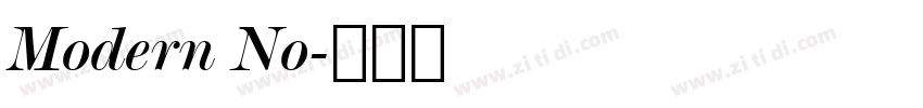 Modern No字体转换